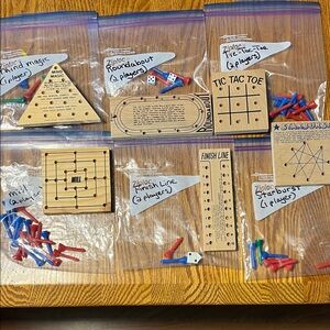 Vintage style wooden peg board games (lot of 6)7